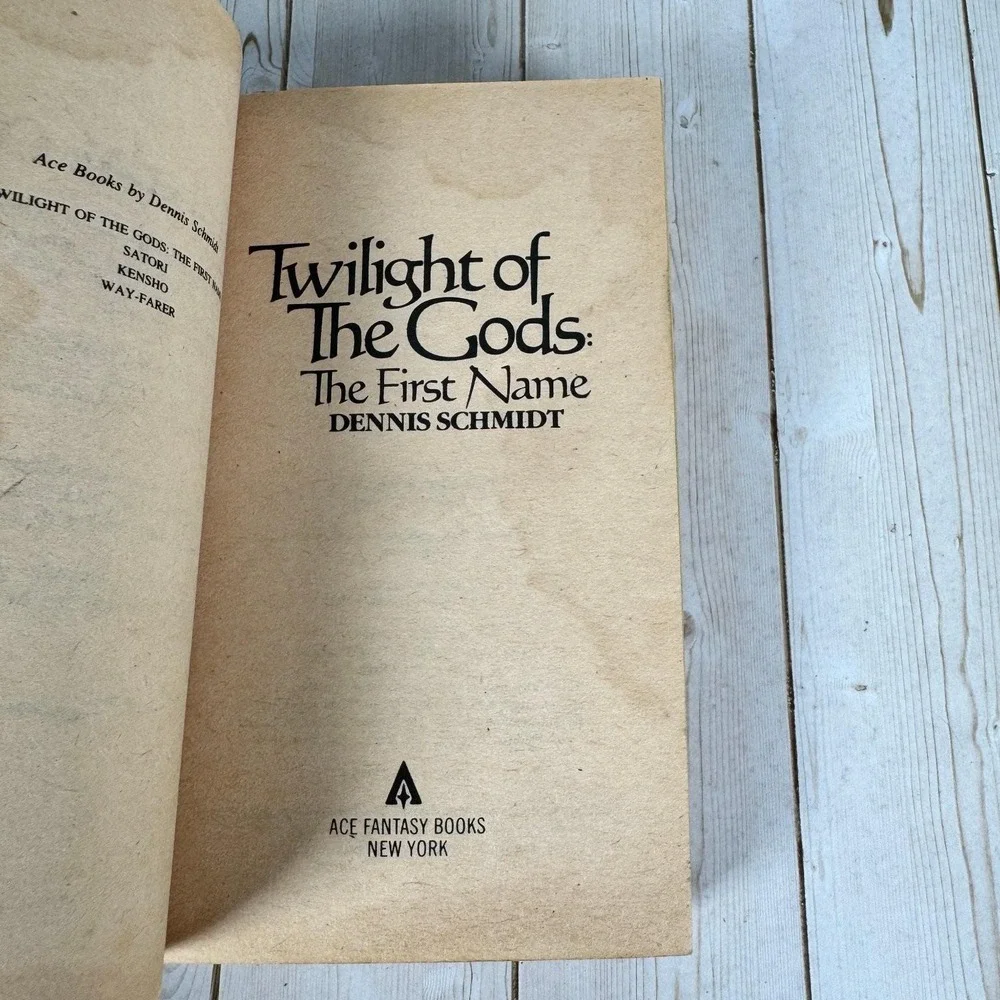 Twilight of The Gods: The First Name Dennis Schmidt 1985 Ace Fantasy Novel